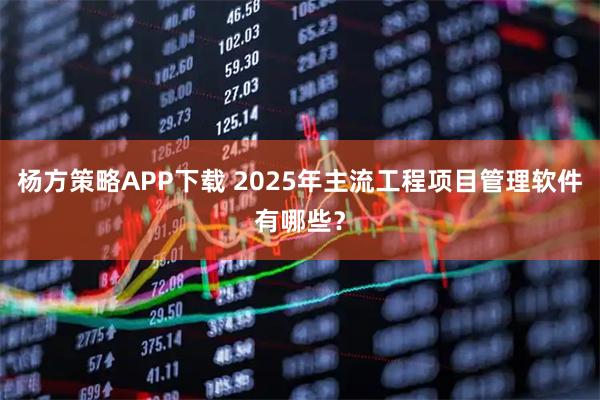 杨方策略APP下载 2025年主流工程项目管理软件有哪些？